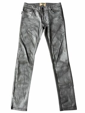 ✅ Zadig & Voltaire Metallic Gray / silver coated Skinny Jeans size 27